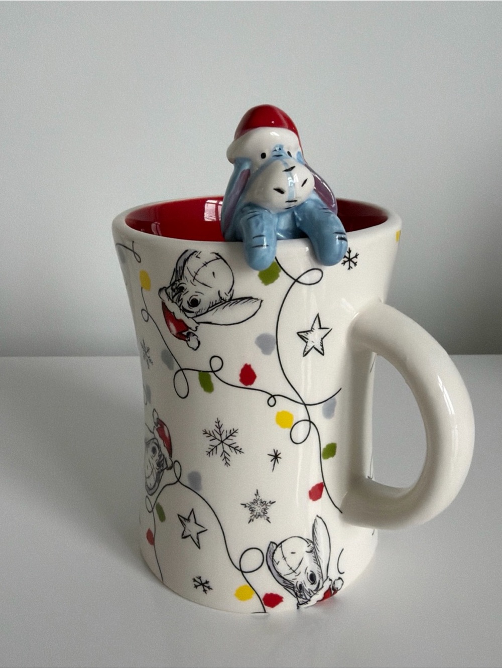 Disney Zrike Brands Christmas Winnie The Pooh  Eeyore Coffee Ceramic  Mug  NEW